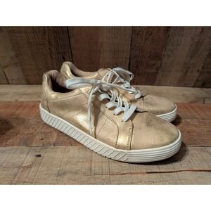 Soul Naturalizer Womens 10 Wide Neela Casual Lace Up Gold Metallic Casual Shoes